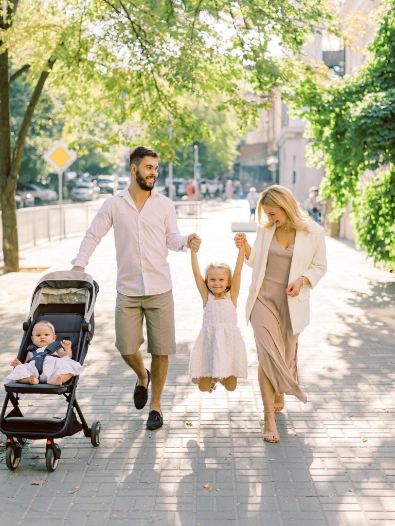 Happiness and harmony in family life. Happy family concept.